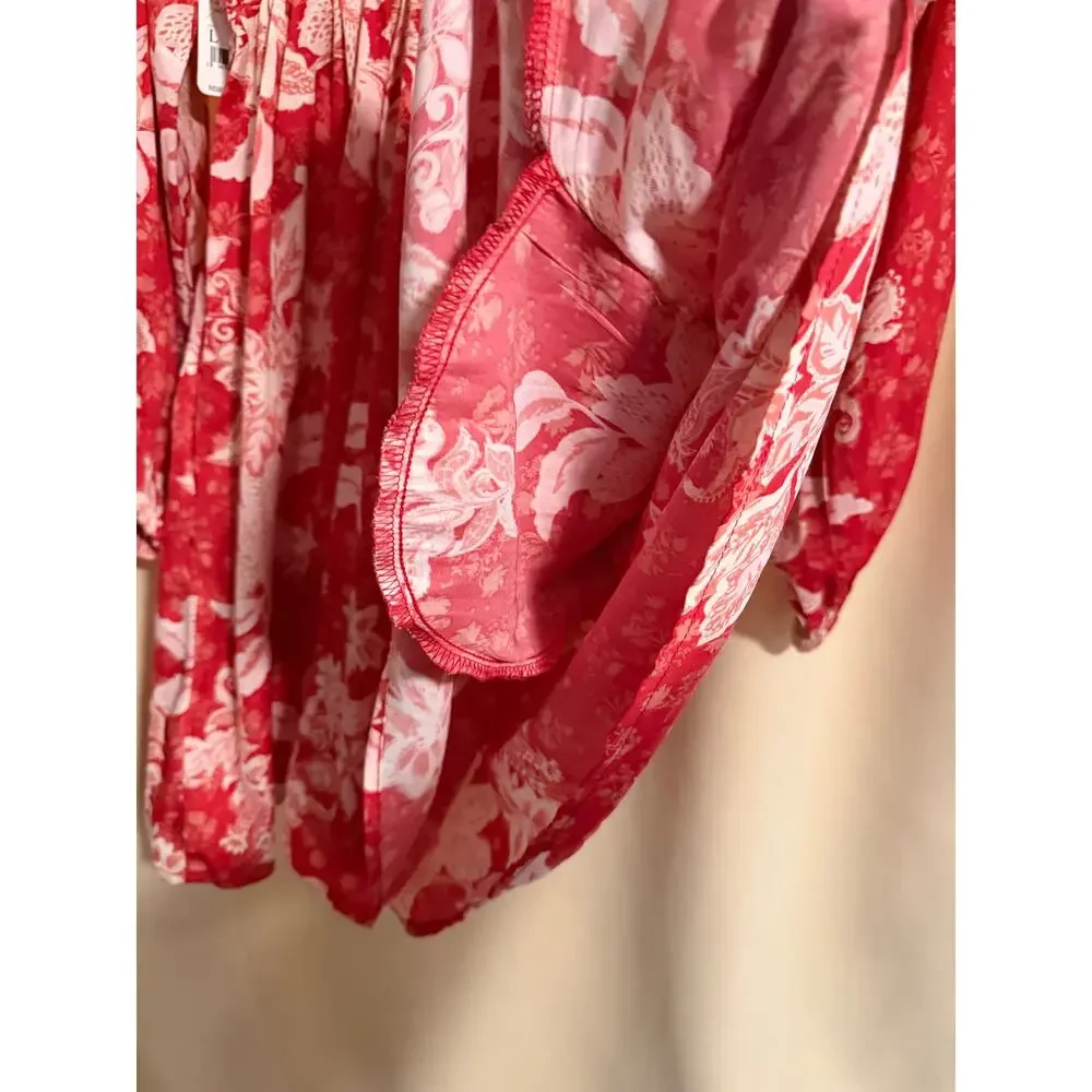 Free People Soli Boho Floral Mini Dress Size Large
